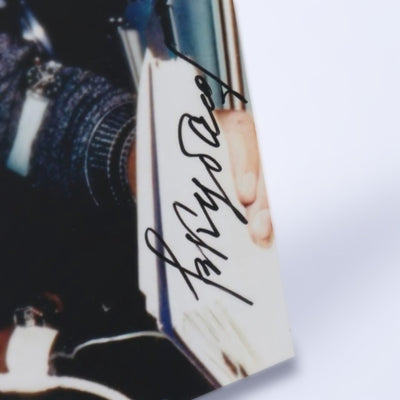 Close-up of Valery Kubasov's signature on the Apollo-Soyuz photo